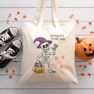 Bolsa personalizada de truco o trato, bolsa de asas de Halloween para niños, bolsa de dulces de truco o trato, bolsa de dulces de Halloween, bolsa de lona, totalizador