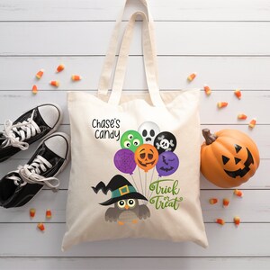 Bolsa personalizada de truco o trato, bolsa de asas de Halloween para niños, bolsa de dulces de truco o trato, bolsa de dulces de Halloween, bolsa de lona, totalizador
