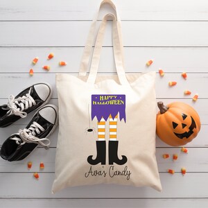 Bolsa personalizada de truco o trato, bolsa de asas de Halloween para niños, bolsa de dulces de truco o trato, bolsa de dulces de Halloween, bolsa de lona, totalizador