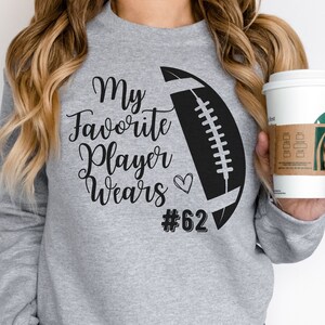 Football Sweatshirt, Football Mom Sweatshirt, Game Day Sweatshirt, Personalized Football Sweatshirt, Football Jersey Number Sweatshirt