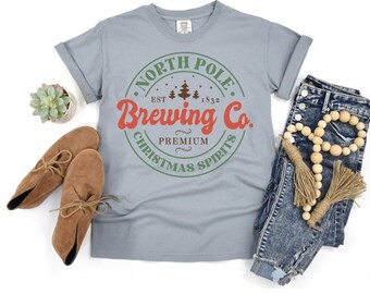 North Pole Brewing Co. Christmas Comfort Colors T-shirt