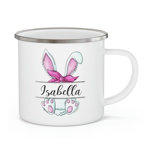 Personalized Kid&#39;s Easter Bunny Mug, Kids Personalized Snack Cup, Kid&#39;s Mug, Easter Bunny Mug, Easter Basket Gift