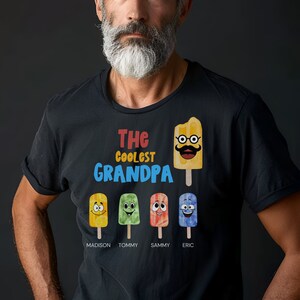 Personalized Shirt for Dad and Grandfather, Fathers Day Shirt, Father&#39;s Day Gift, Popsicle Parade, Father, Grandpa, Pop Pop, Peepaw