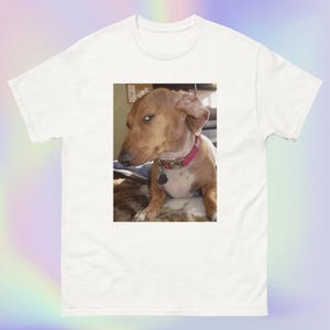 Bombastic Side Eye Dog | Funny Sarcastic Judgemental Dog Meme Print | Short-Sleeve Unisex T-Shirt White