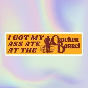 Eu fui comido no Cracker Barrel | Meme engraçado, ofensivo, sarcástico e sem seriedade | Garrafa de água sem bolhas ou adesivo para para-choque