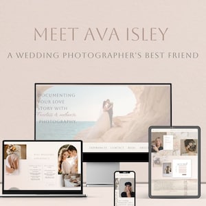 A fun feminine Showit website template designed with soft blush colors, whimsical fonts, and an effortlessly elegant style. image 1