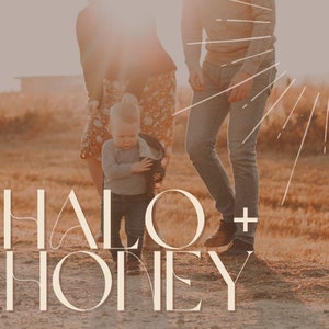 Mini Branding Kit with Color Palette and Canva Free Font Pairing Halo and Honey image 7