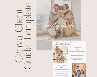 Fun + Fresh Family Photography Client Welcome Guide CANVA Template - Photographers