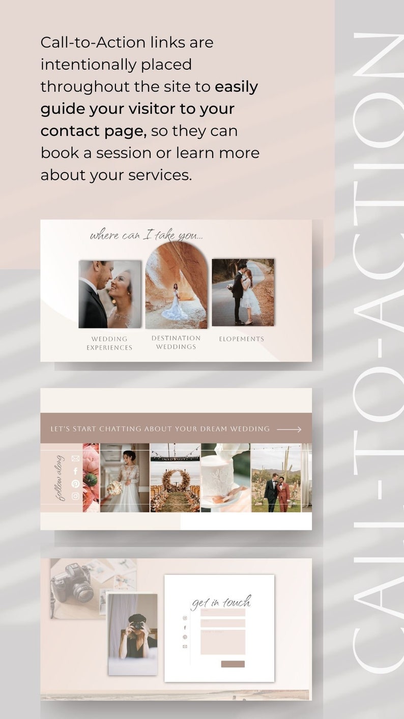 A fun feminine Showit website template designed with soft blush colors, whimsical fonts, and an effortlessly elegant style. image 5
