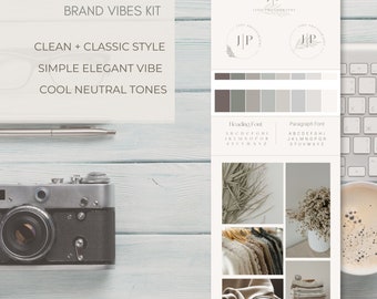 Jade - Branding Kit with 3 Logos - Brand Colors, Fonts, and Elements, Customizable Canva Template.