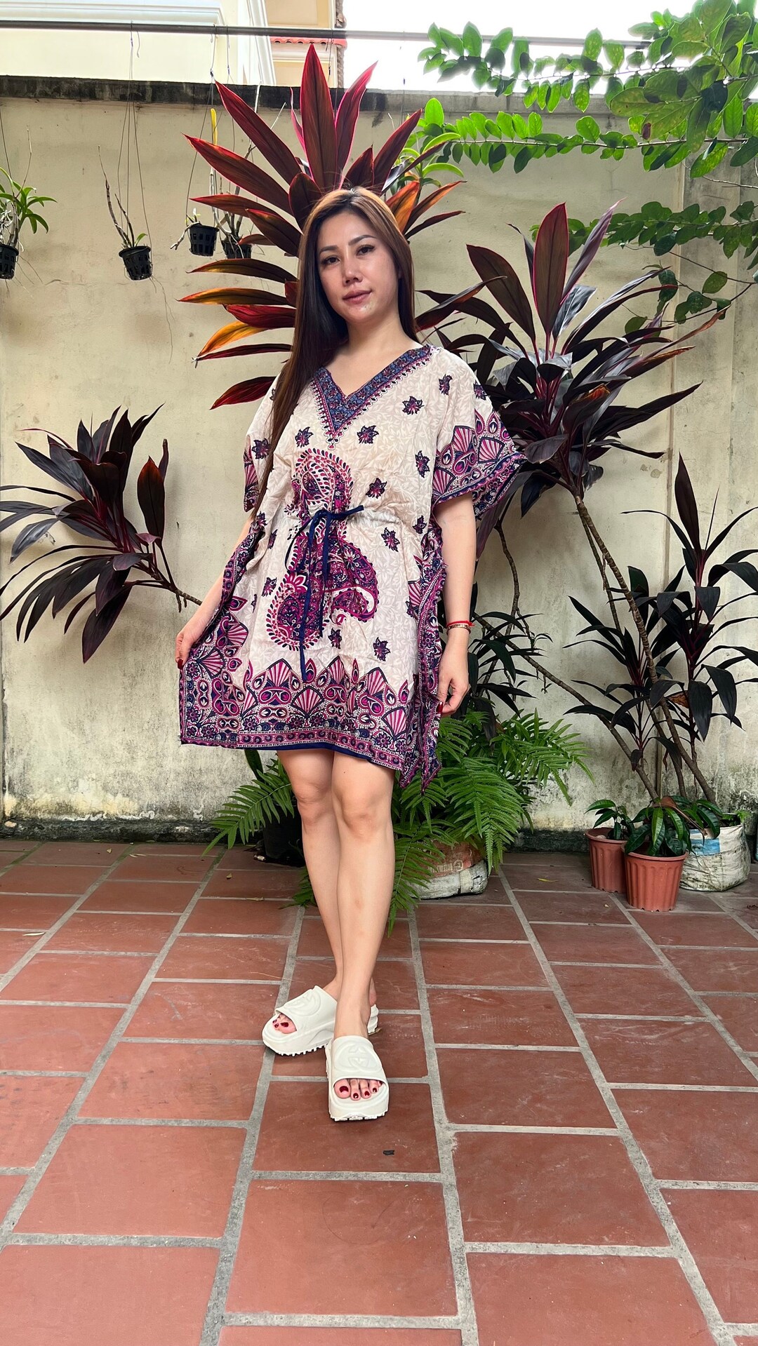 Silk Tropical Dress Made From Cambodia Etsy