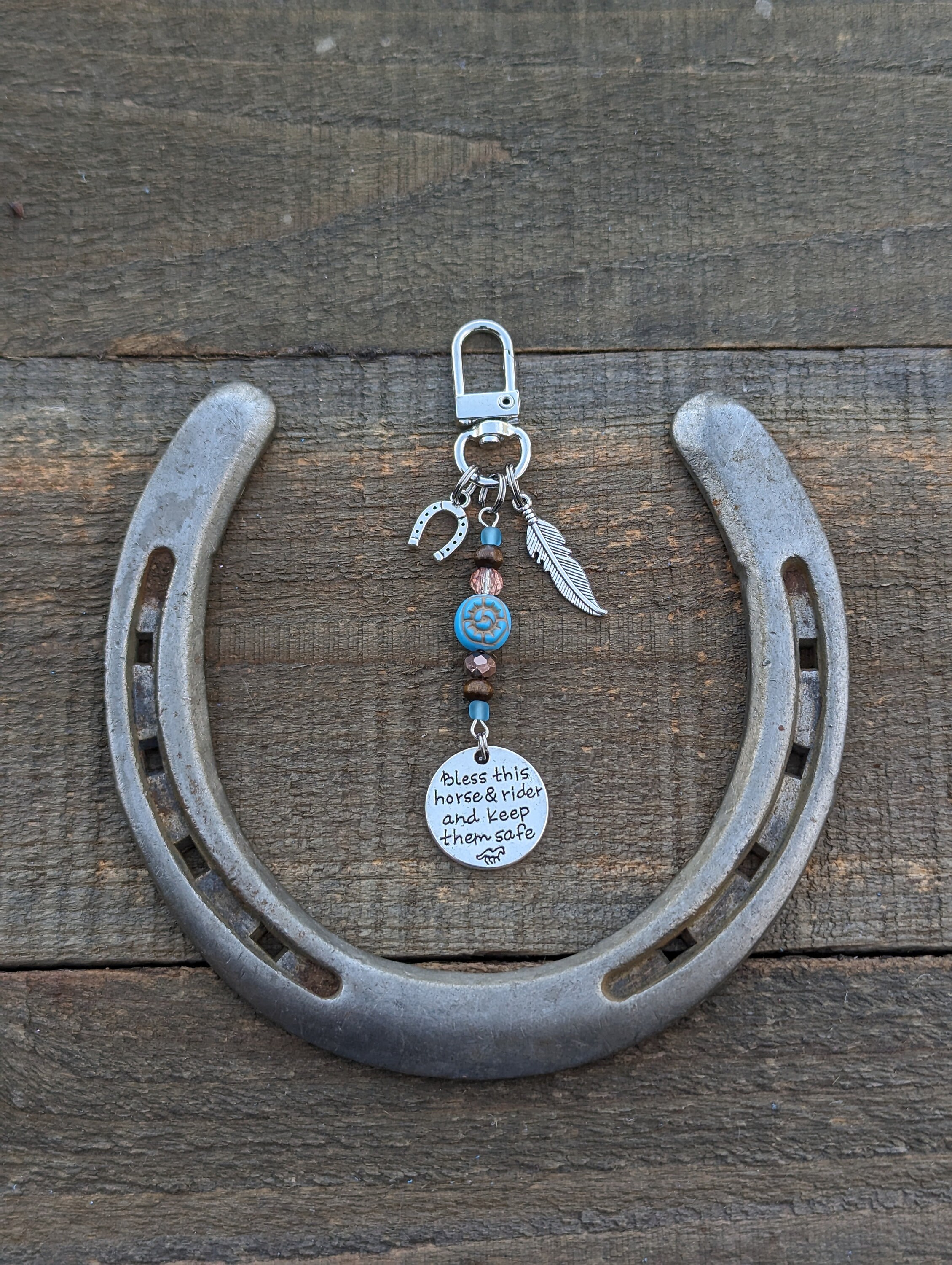 Horse Saddle And Bridle Charm Clip, Bless-This