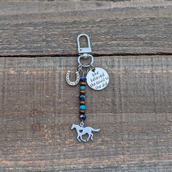 Bless This Horse & Rider and Keep Them Safe Bridle Charm - Heart, Horse Lover, Equestrian, Horse Girl, Cowgirl, Western Gift, Saddle Bling