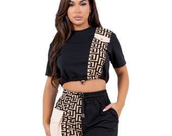 2-Piece Crop Top and Shorts Set | Matching Summer Outfit | Women’s Casual Lounge Set