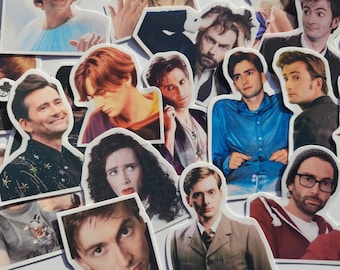 Paquete de 20 pegatinas de David Tennant