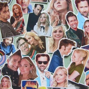 Pacote de 20 adesivos brilhantes Georgia e David Tennant