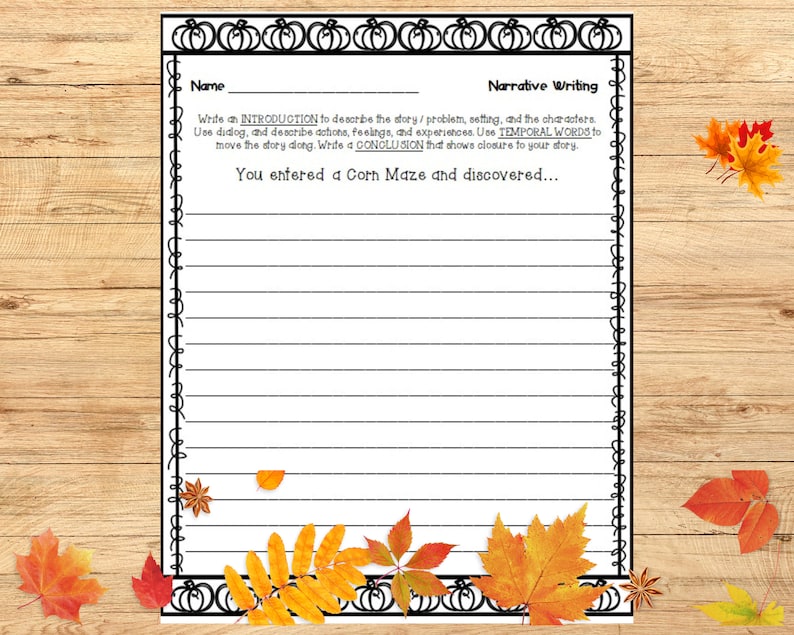 Fall Writing Prompts Elementary Writing Prompts Homeschool - Etsy