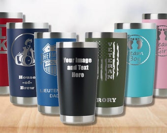 Custom 20 oz Stainless Steel Double Wall Tumbler with Lid