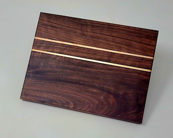 Small Walnut Cutting Board with Maple Accent