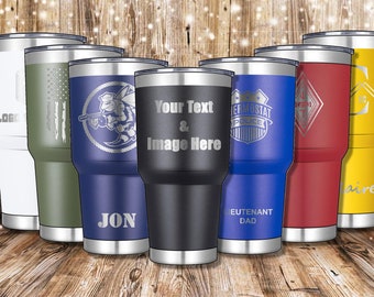 Custom 30 oz Stainless Steel Double Wall Tumbler with Lid