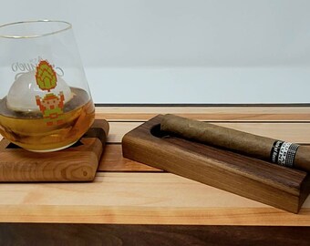 Cigar Caddy & Coaster Set