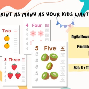 Printable Tracing Worksheet For Number With Chinese Number 1 10 Printable Tracing Worksheet For Number With Chinese Number 1 10