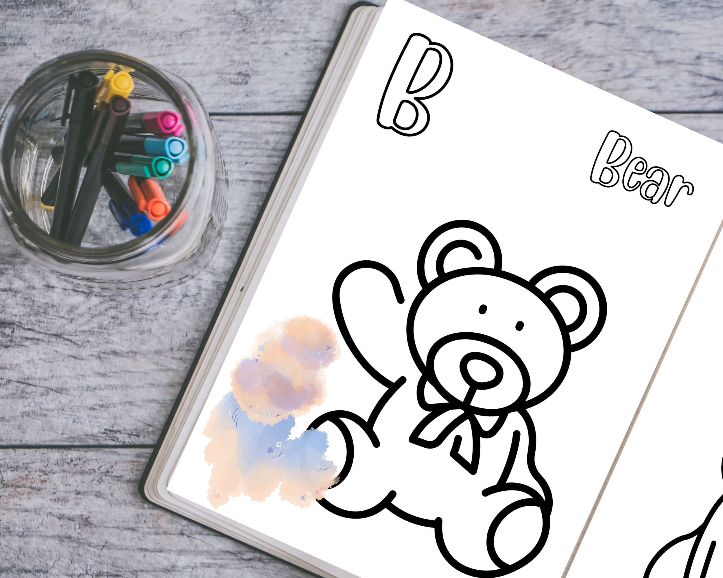 Animal Alphabet Coloring Pages for Kids, Animal Coloring Sheet for