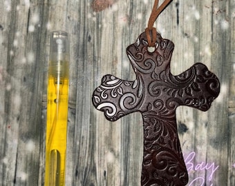 Cross Leather Freshie