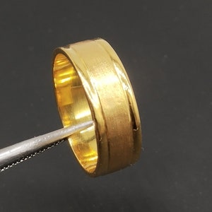 Yellow Gold-Wedding Band-Tungsten Wedding Ring-8mm Wedding Ring-Yellow Gold Ring-Tungsten Carbide Ring-Ring-Engagement Ring-Wedding Band