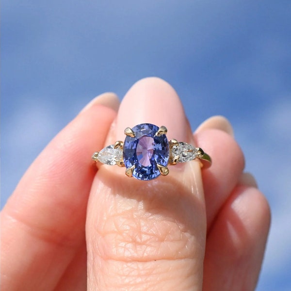 Vintage Art Deco Tanzanite Ring Wedding Ring Promise Ring Tanzanite Engagement Ring Tanzanite Silver Ring 14k Gold Wedding Ring Vintage Ring