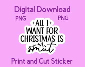 Printable Smut Book Sticker PNG File