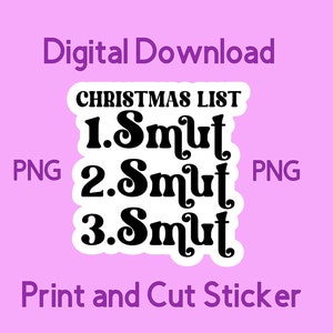 Smut Sticker PNG File Digital Sticker