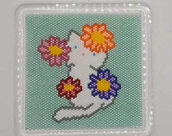 Flower Kitten Coaster