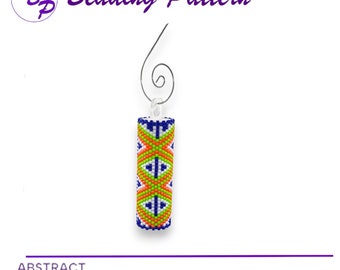 Abstract Peyote Beaded Tube Cover