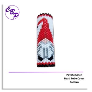 PATTERN Beaded Ho Ho Gnome Tube Cover