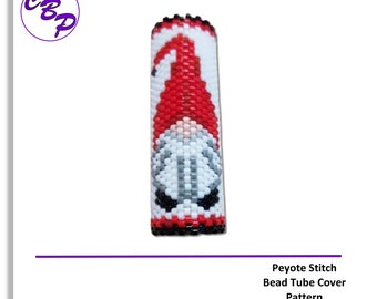 PATTERN Beaded Ho Ho Gnome Tube Cover