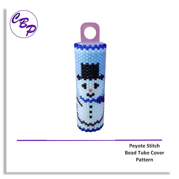 Couvre-tubes en forme de bonhomme de neige avec perles, tube de perles