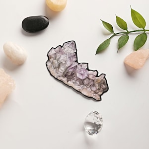 Crystal Art Sticker of Amethyst Cluster