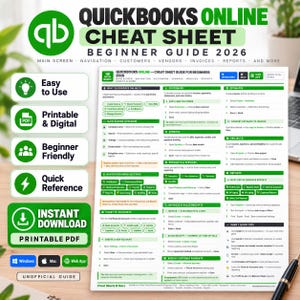 QuickBooks Online 2026 Spickzettel für Anfänger (Anleitung für PC/Mac)