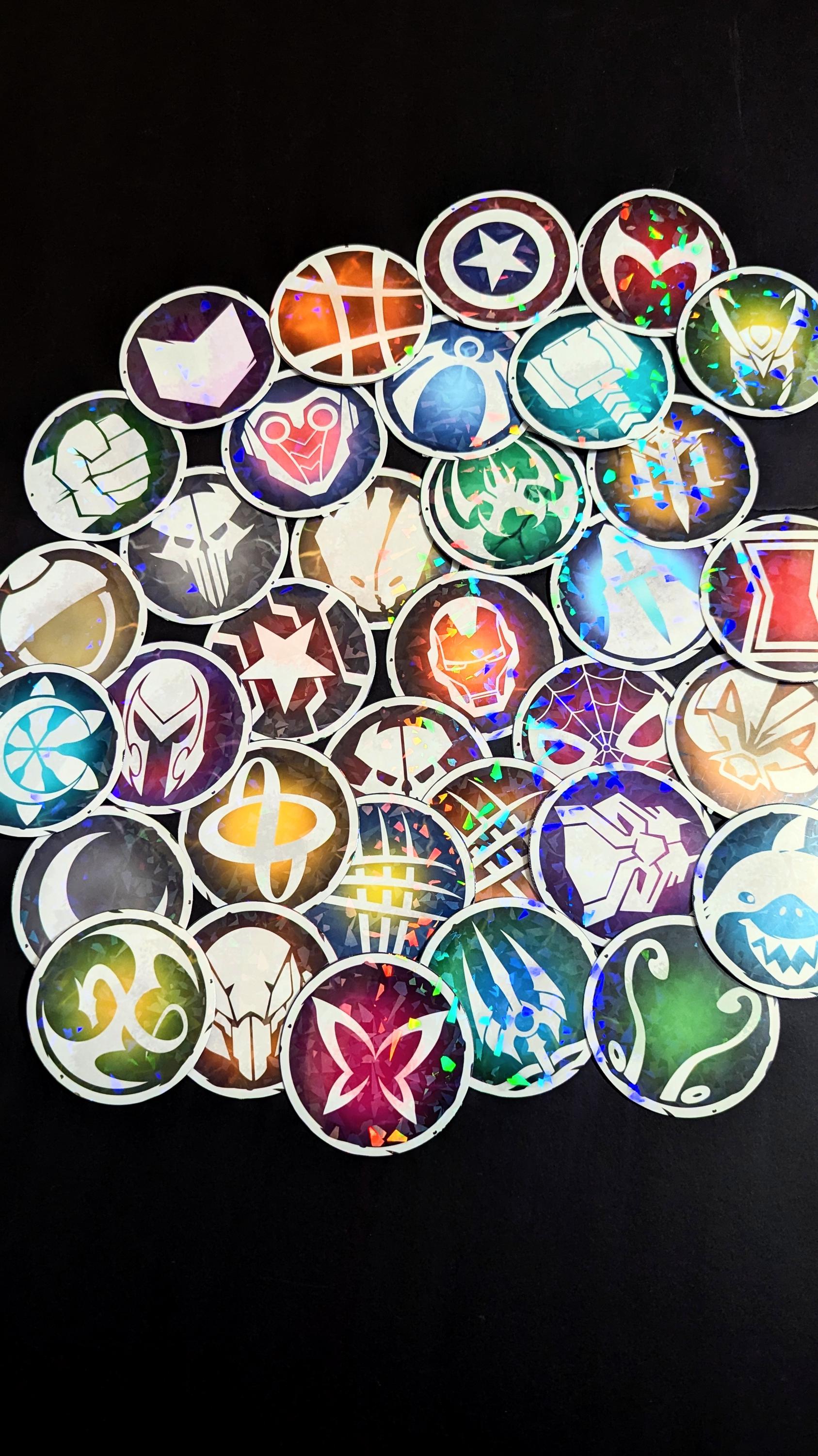 Marvel Rivals Inspired Hero Emblem Stickers (rogue and Gambit Now