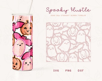 Halloween Burst Tumbler Template SVG for Hogg 20oz Straight Skinny Tumbler, Cute Burst Template for Tumbler, Skinny Tumbler Sublimation Png