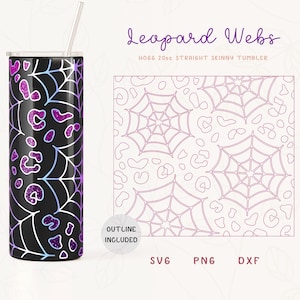 Halloween Burst Tumbler Template SVG for Hogg 20oz Straight Skinny Tumbler | Web Burst Template for Tumbler | Commercial Use Cut File