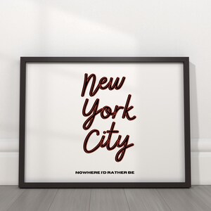 FRAMED New York City Art Print | NYC Wall Art | New York City Typography Poster