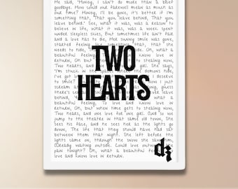 Framed Dermot Kennedy Lyrics 'Two Hearts' Poster / Dermot Kennedy Merch