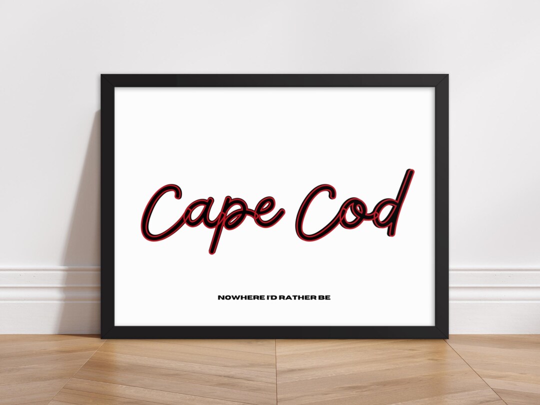 Cape Cod Writing FRAMED Cape Cod Art Print | Cape Cod Wall Art | Cape Cod Typography ...