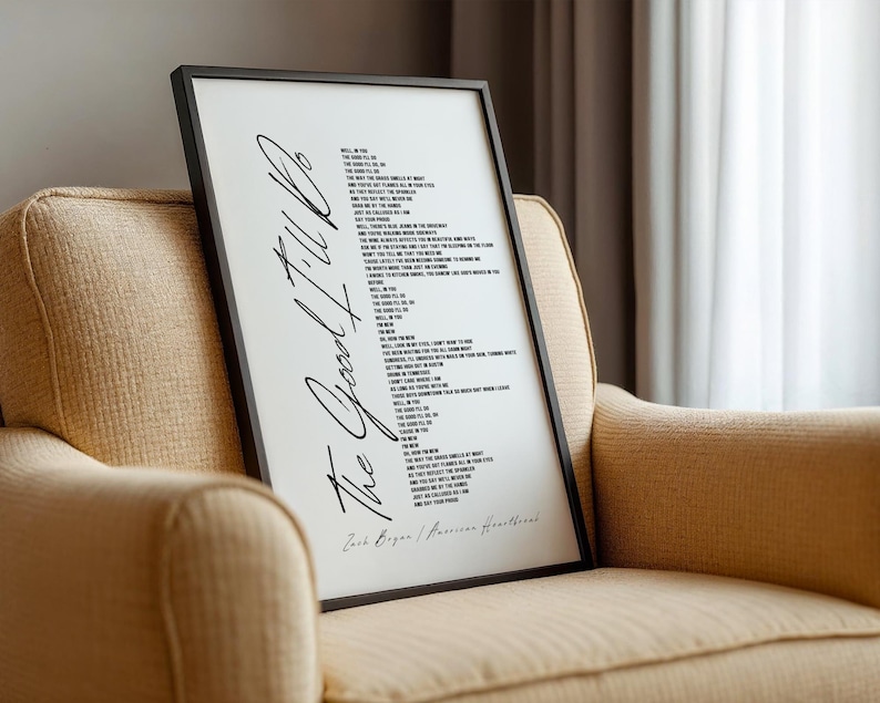 Lyric Frame Custom Song Lyrics Print, Song Lyric Wall Art, Personalized Wedding ...