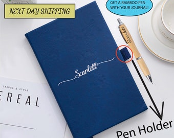 Personalized Vegan Leather Journal: Monogrammed Notebook