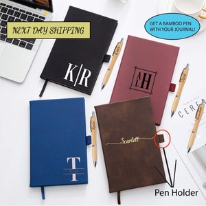 Christmas Gift, Personalized Notebook,Lined Notebook,Personalized Personalized Leatherette Journal,Custom Engraved Notebook, Writing Journal