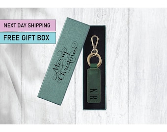 Personalized Leather Keychain, Custom Name Key Ring, Small gift, Company Gift, Personalized Leather Coordinates Keychain: Location Gift