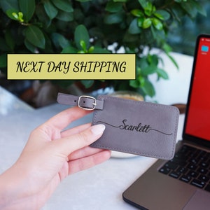 Custom Luggage Tag, Personalized Leather Luggage Tag, Luggage Tags Personalized, Monogram Luggage Tag, Engraved Luggage Tag, Luggage Tags